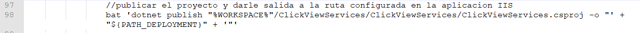 Publicación del proyecto